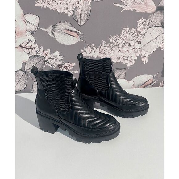 Kellparker Mia Women's Solid Slip On Chelsea Ankle Boots Black - Picture 9 of 11